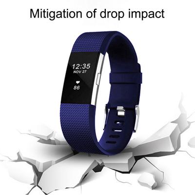 Náramek k hodinkám s kostkovaným vzorem Náramek k chytrým hodinkám náhradní měkký silikonový řemínek pro Fitbit Charge 2