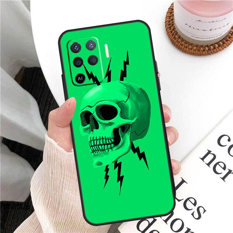 

Lightning Bones Case For OPPO Find X3 X5 Pro A52 A72 A54 A74 A94 A5 A9 A31 A53 A15 A83 A91 A93 Full Cover OPPO A94 4G