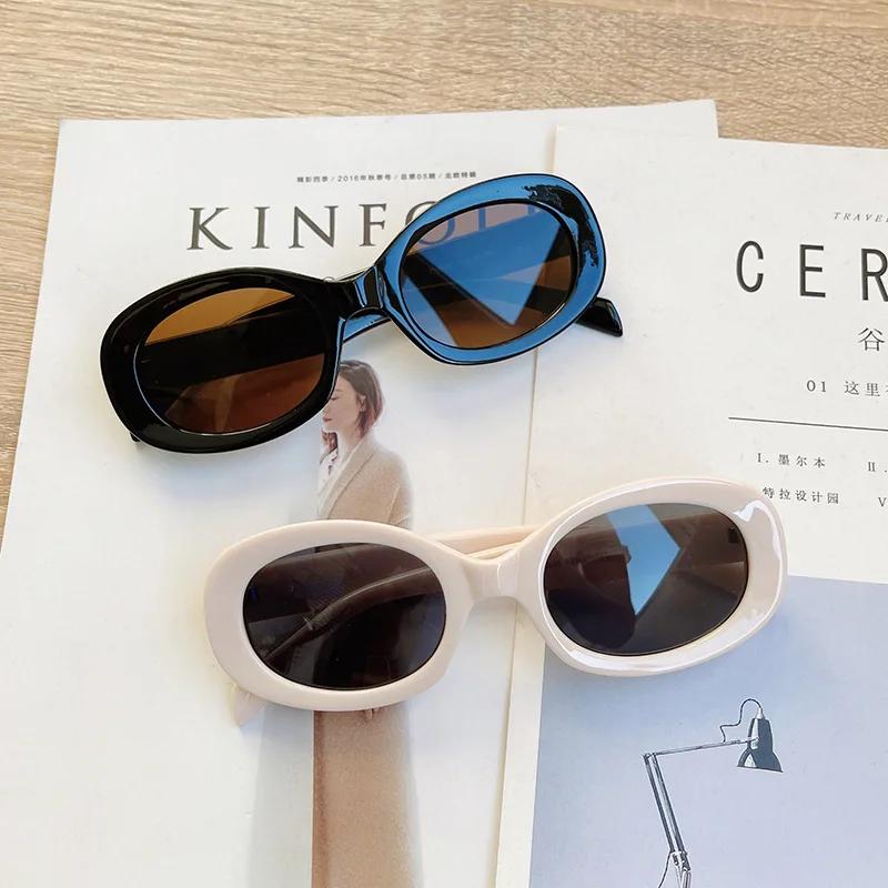 New Fashion Summer Vintage Small Square Frame Oval Sunglasses Women Retro Punk Rectangle Sun Glasses Eyewear Shades