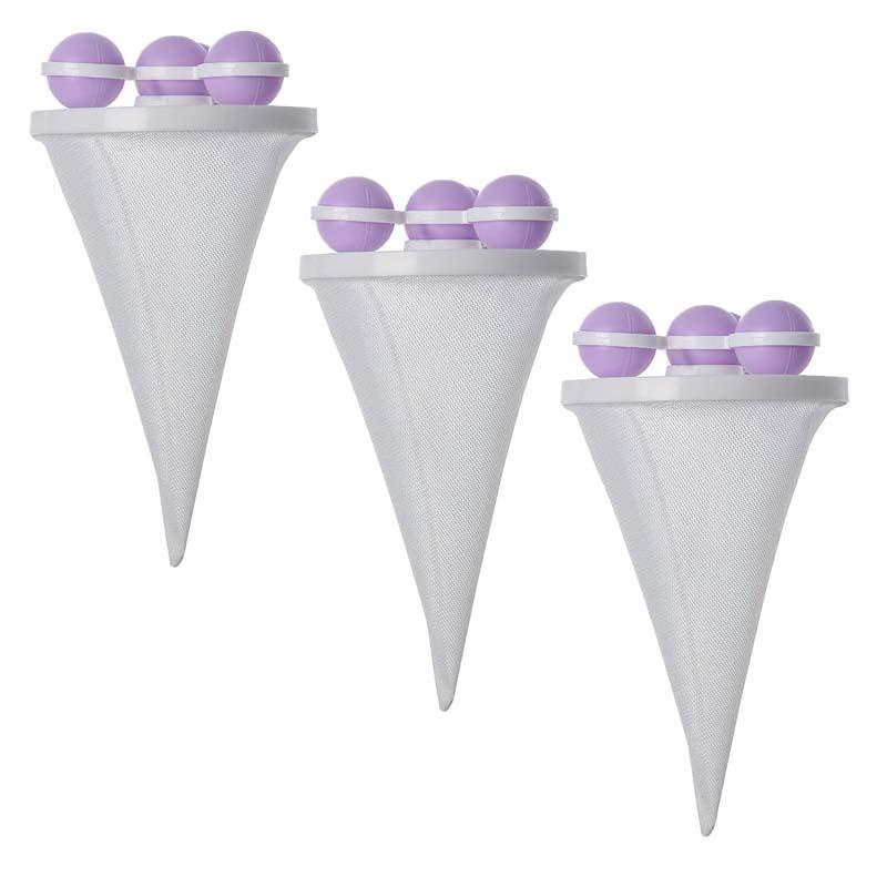 

3 шт. плавающая сетка для удаления шерсти домашних животных, фильтр для стиральной машины, улавливатель шерсти для стирки, средство для удаления собачьей шерсти для стирки 3Pcs фиолетовый