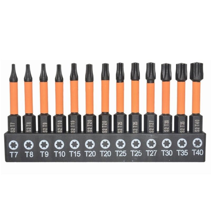 Impact Torx Bit Set 7-40 26Pcs Steel Torx Bit Set Long Impact Bit Screwdriver Bit Set Magnetic Bit and Storage Box