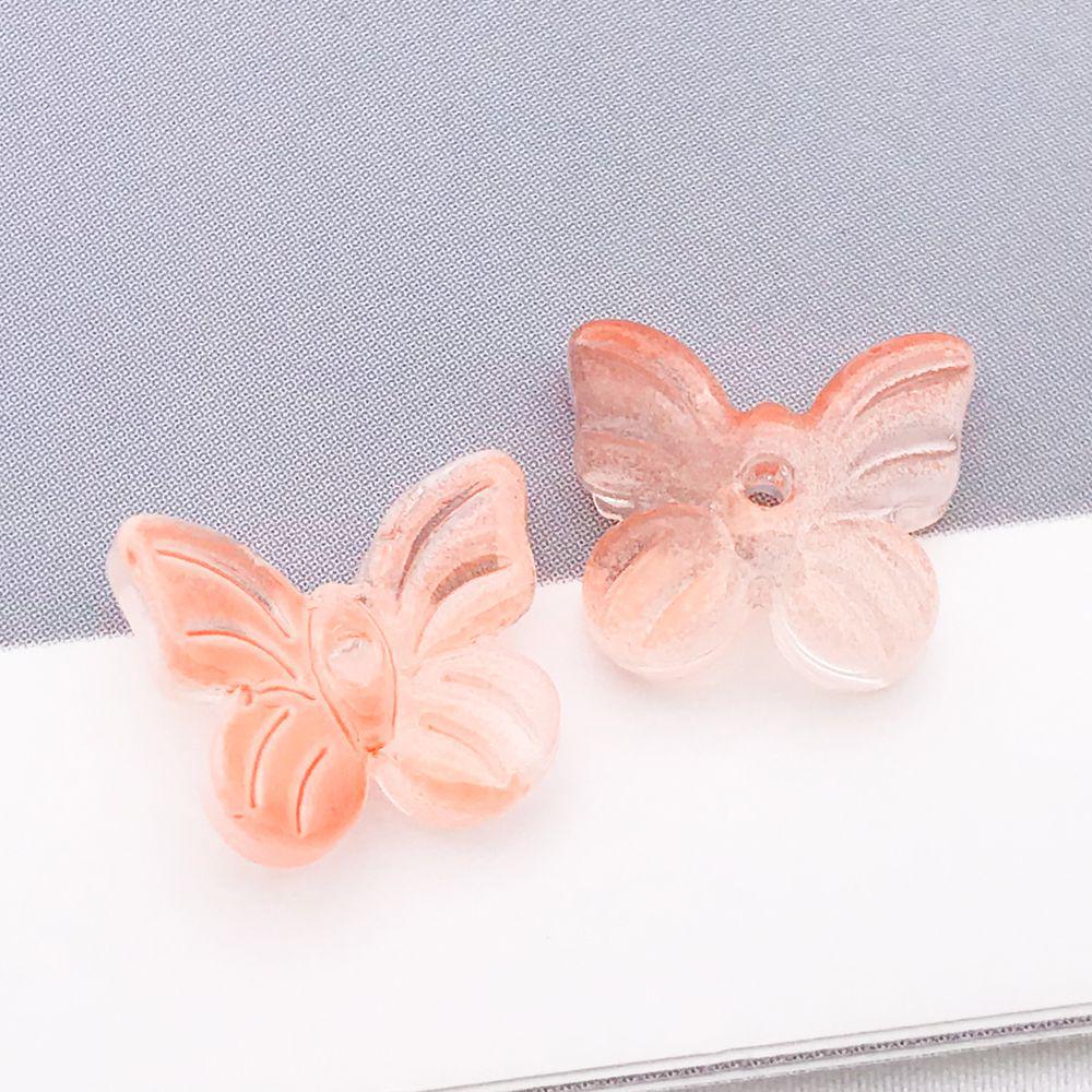 Set of 30 Colorful Transparent Glass Butterfly Charms for DIY Jewelry and Crafting