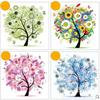 Colorful Four Seasons Tree Counted Cross Stitch Kit Embroidery Package Spring Summer Autumn Winter Living Room Home Decorative