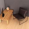 Dollhouse Miniature Iron Sofa Chair Leather Cushion Back Chair Furniture Model Dolls Living Room Scene Model Decor Toy