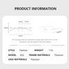 Pure Titanium Glasses Anti Blue Light Men's Eyeglasses Frames Luxury Brands Rimless Glasses Women Pure Titanium Computer Lenses