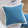 Thick Linen Solid Color Sofa Pillow Case Cushion Living Room Pillow Back Cushion Car Hotel Waist Pillow