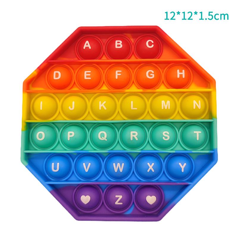 Rainbow Silicone Pop-It Mouse Bubble Toy for Kids - Fun Decompression Pendant