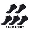 5 Pairs Men Short Socks Bamboo Fiber High Quality Crew Ankle Casual Business Breathable Soft Compression Low-Cut Socks for Male