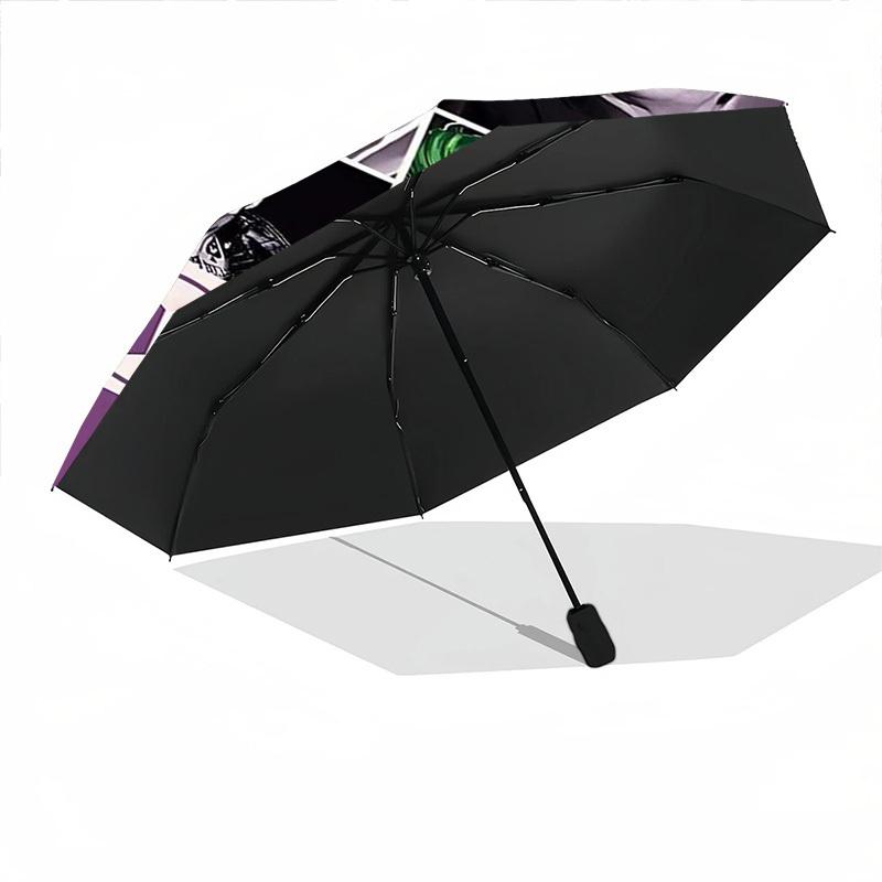 1PC Joker DC Automatic Open/Close, 8-Rib Durable Frame Compact Travel Umbrella for Men & Women S1222034