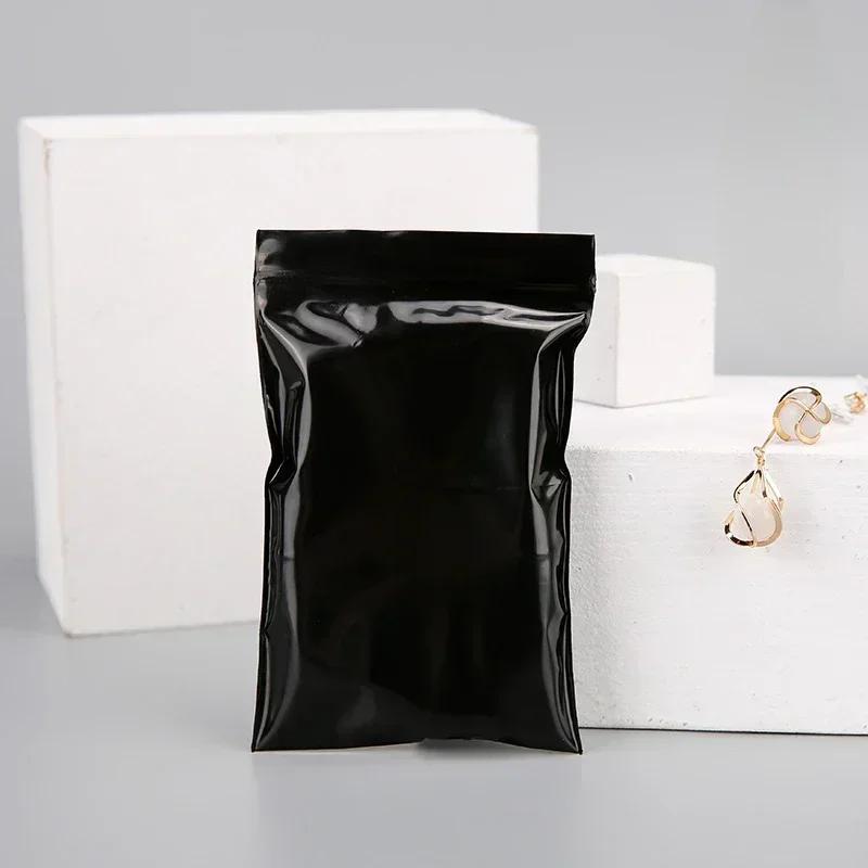500pcs Colour Trumpet Self Sealing Bag Mini Transparent Thick Jewelry Packaging Bags Plastic Packing Storage Zipper Sealing Bag