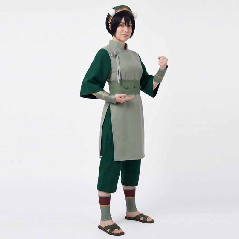 Avatar Last Airbender Toph Beifong Cosplay Costume Halloween Party Roleplay Outfit Men Women