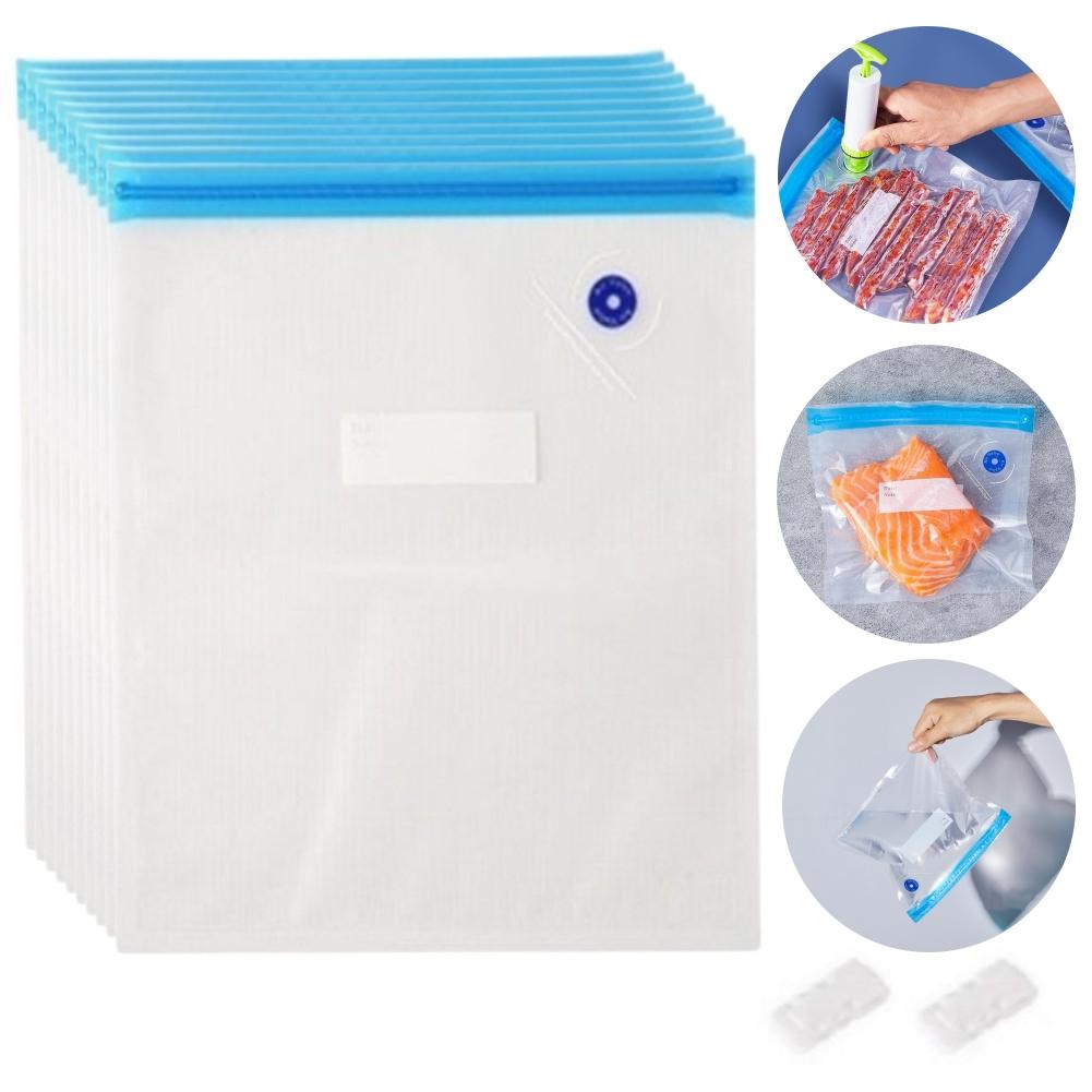 Plastic Clips Vacuum Bags Set Hand Space Saving White