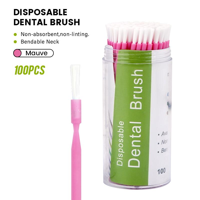 100Pcs Disposable Dentistry Long Micro Brush Bendable Teeth Whitening Dental Micro Applicator Brushes Extension Tools Materials