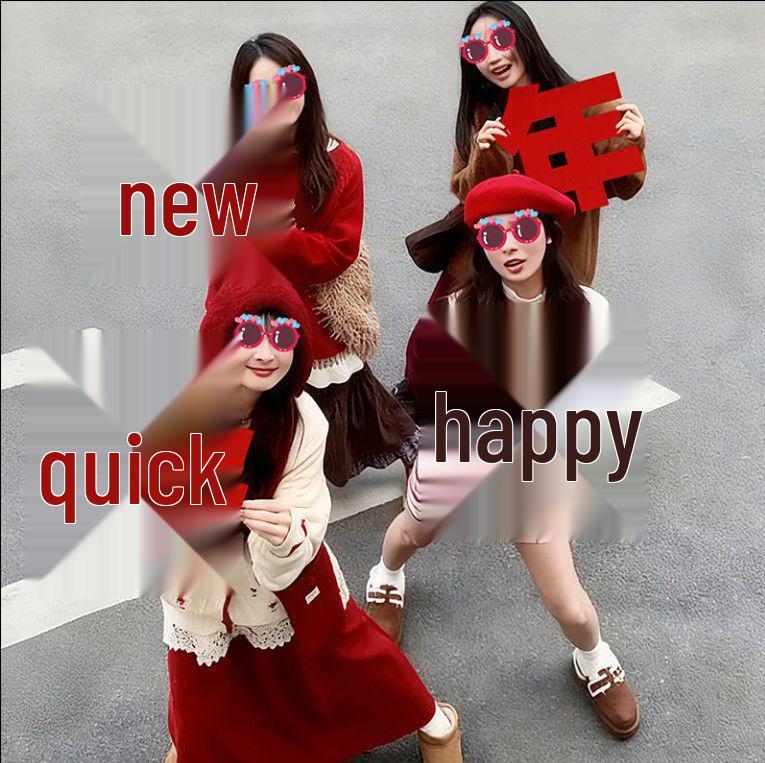 

2026 New Year’s Eve Photo Props: Year of the Horse Decor & Handheld Signs for Spring Festival Celebrations and Happy New Year Wishes. Non-woven Fabric