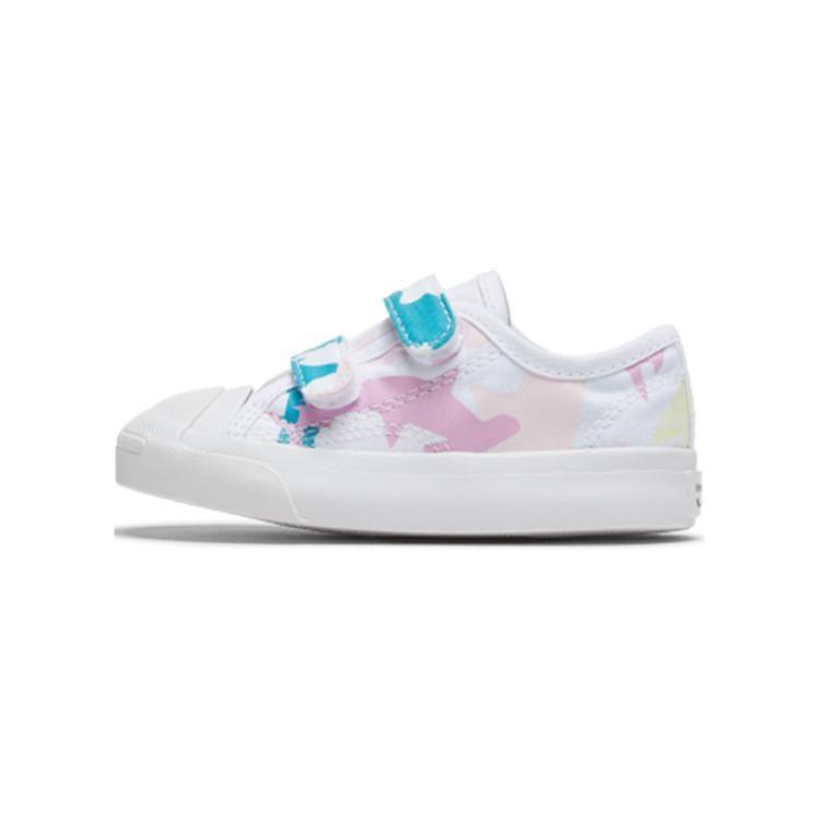 Converse Jack Purcell 2V Low Top Toddler Shoes White Pink Infant And Toddler 768147C