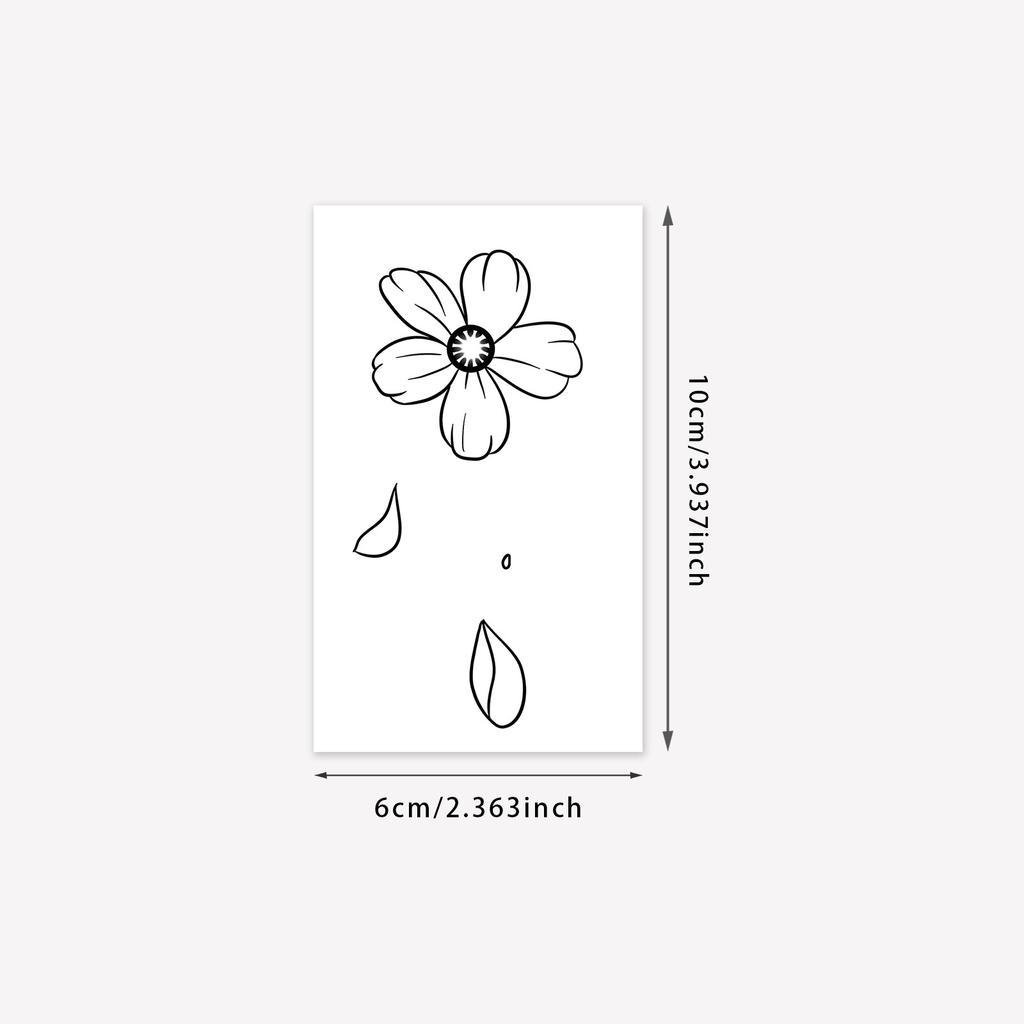 Autocolant Tatuaj Floare de Cireș Durabil Impermeabil Non-Reflectorizant Senzație Premium Niche Autocolant Tatuaj Simplu