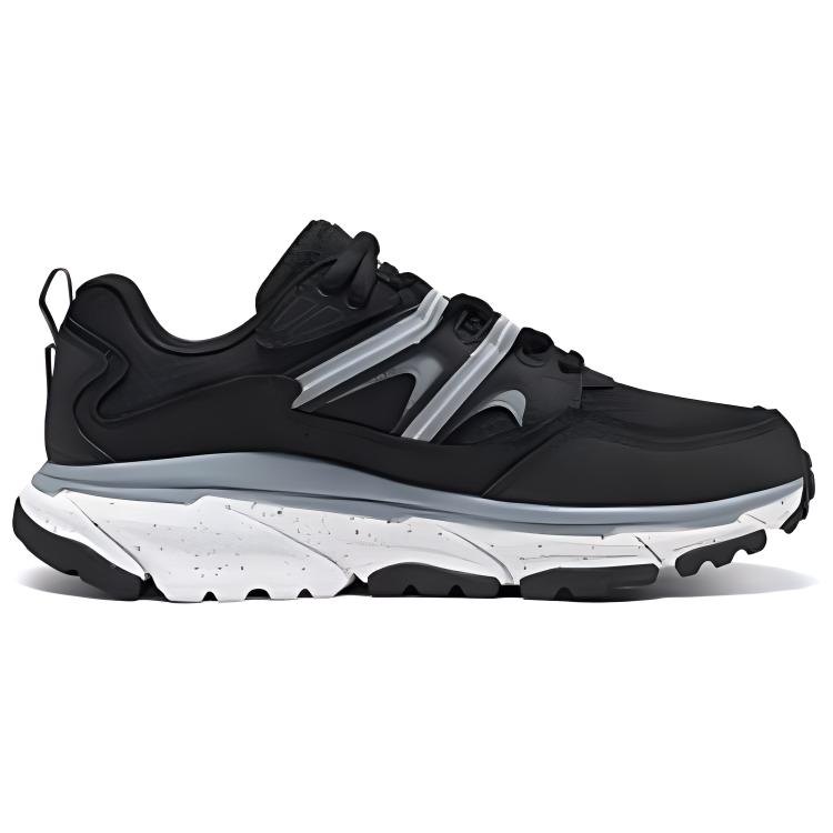 Skechers Outdoor Fashion Comfortable Shock Absorbing Wear Resistant Breathable Supportive Lightweight Rebound Low Top Hiking Shoes 180166-BKW
