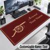 Arsenal Personalized Large Mouse Pad Custom Name Text Extended Desk Mat Gaming Mousepad