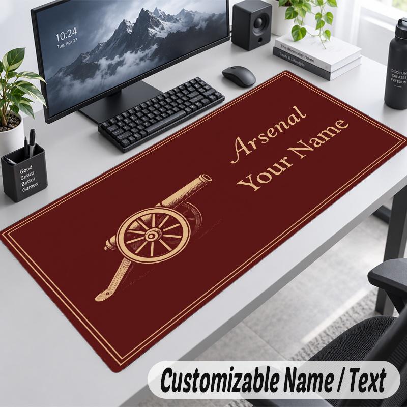 Arsenal Personalized Large Mouse Pad Custom Name Text Extended Desk Mat Gaming Mousepad