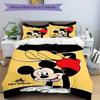 3pcs Mickey Mouse Upside Down Quilt Cover Set, Soft and Cozy Bedroom, Guest Room and Dorm Decorative Bedding 3-Piece Set 1 Quilt Cover + 2 P