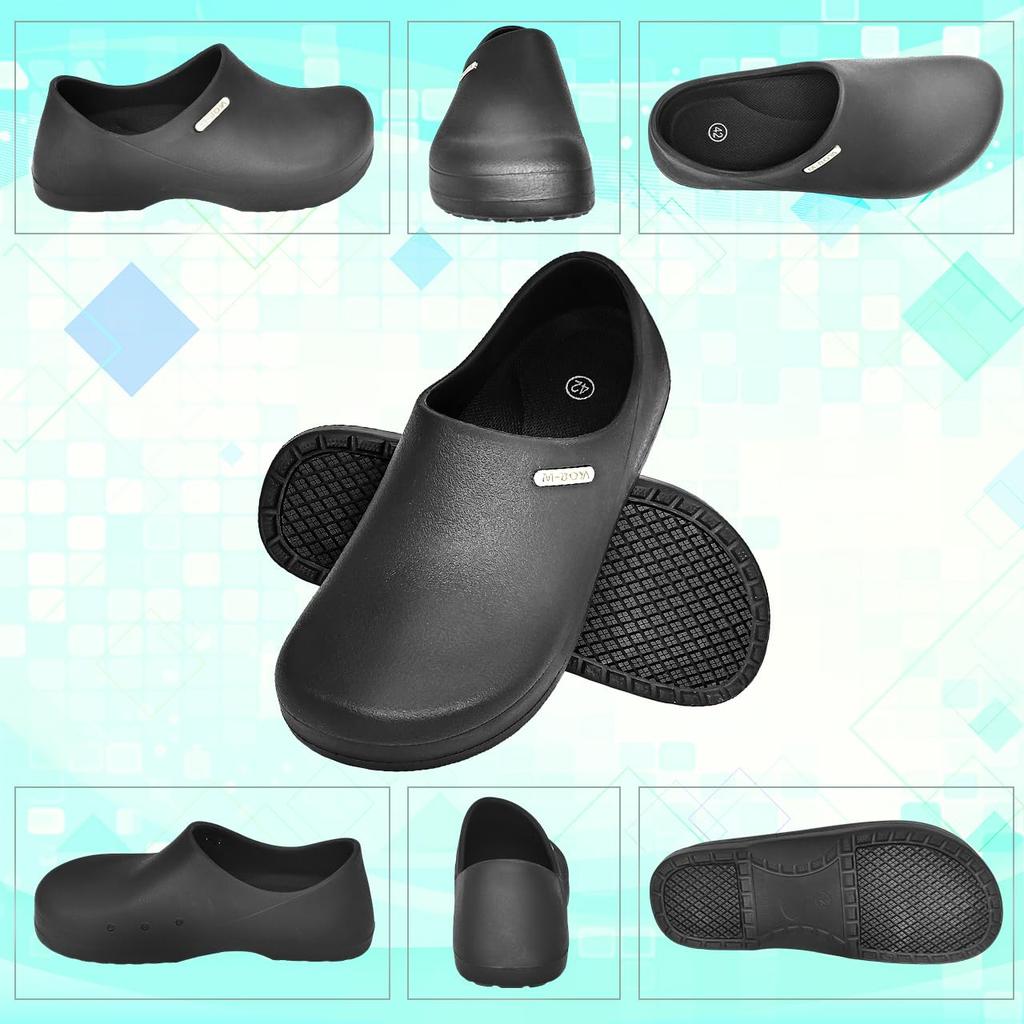 Myton Chef Shoes, Black, Kitchen Cooking Work Shoes, Non-Slip, Waterproof, Lightweight, Non-Slip, Men's and Women's, BMS#122 (Black, 38, 24.5 Cm)