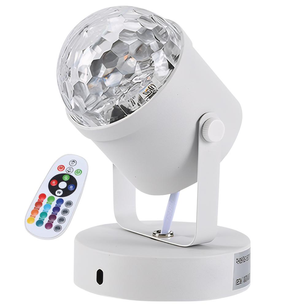 Water Ripple Desk Lamp RGB Projection Atmosphere Lamp Adjustable Dimmable Wall Spotlight for Bar Atmosphere Decoration