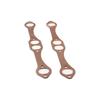A Pair SBC Oval Port Copper Header Exhaust Gasket Seal for Chevy SB 327 305 350 383 Reusable Exhaust Manifold Gasket Set