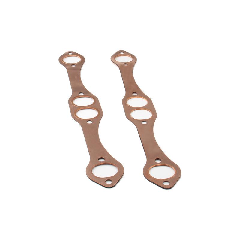 A Pair SBC Oval Port Copper Header Exhaust Gasket Seal for Chevy SB 327 305 350 383 Reusable Exhaust Manifold Gasket Set