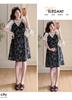Summer Maternity Faux Two-Piece Floral Print Loose Plus Size Elegant Slimming Dress