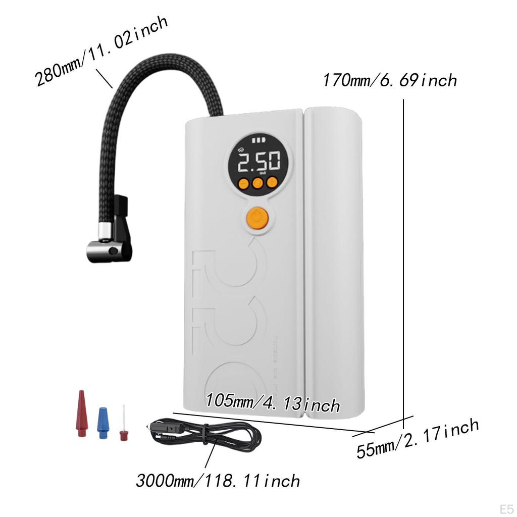 Car Tire Inflator 12V Portable Air Compressors for Bike Motorcycle Ball