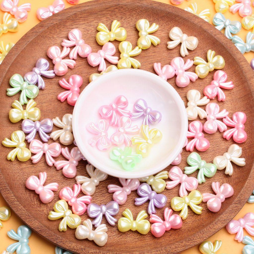 20/30/50PCS Fashion Acylic Bowknots Sunflowers Shells Butterlry Loose Beads For DIY Bracelets Necklace Jewelry Making