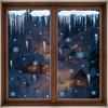 4 Sheets Waterproof Christmas Static Cling Decal Xmas Party Door Stickers  Festive Decorations