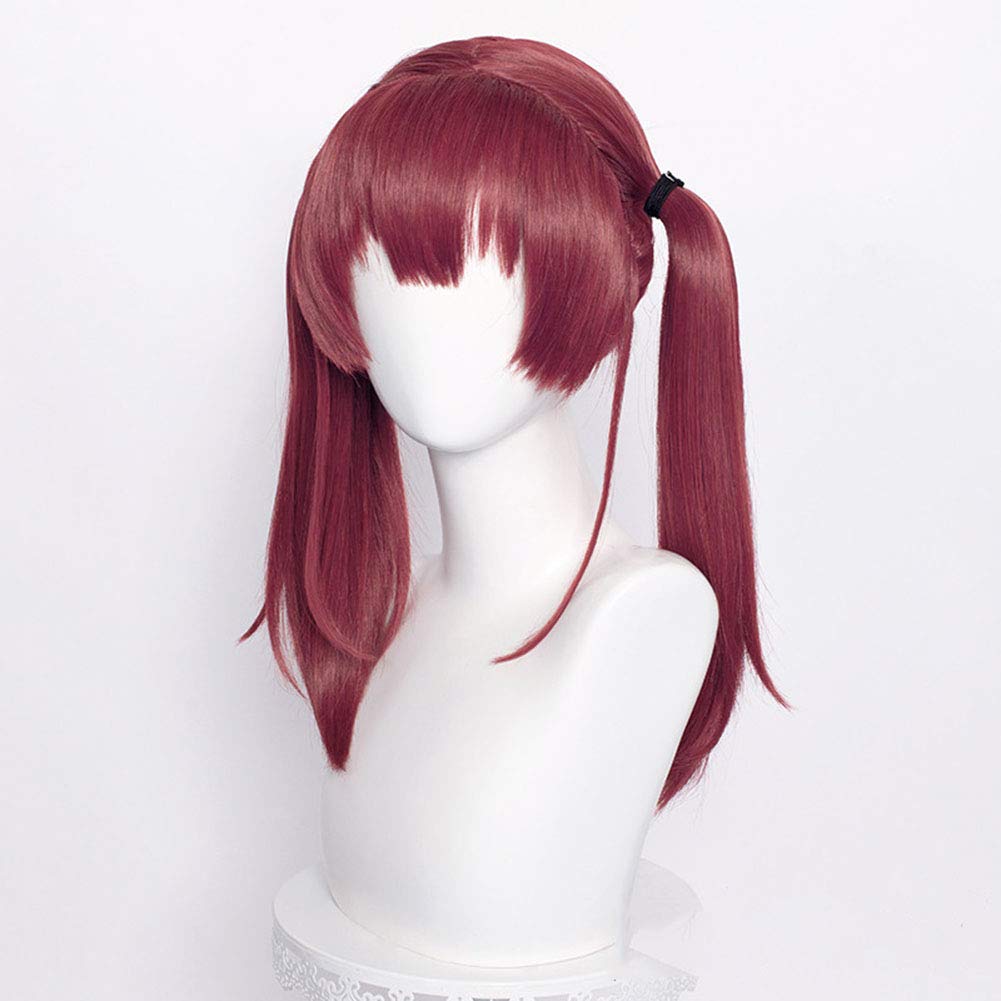 Houshou Marine Wine Red Cosplay Wig with Net