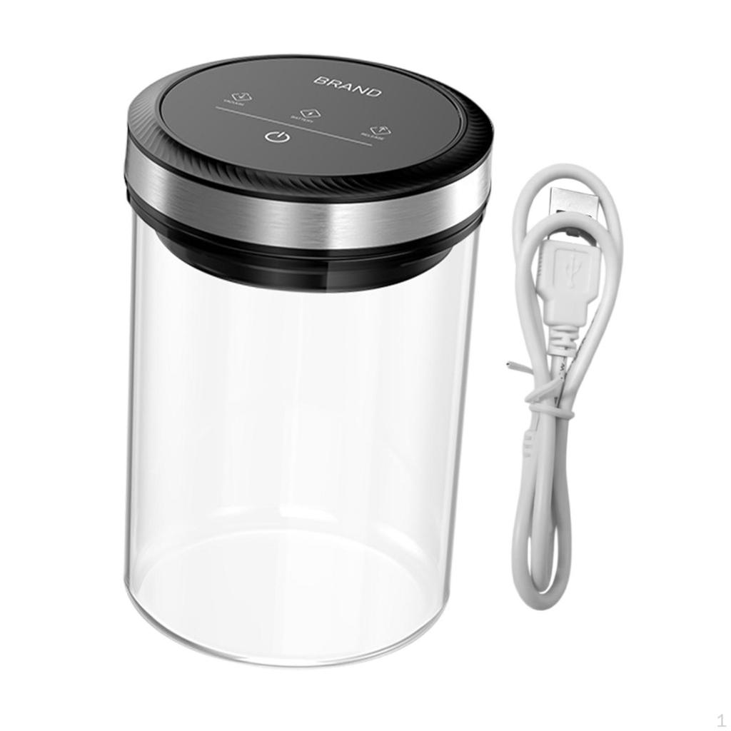 Automatic Vacuum Coffee Canister Container Kitchen Organization Airtight Glass Jar Food