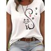 European Size Women'S Casual Loose-Fit Short-Sleeve T-Shirt, Machine Washable, Suitable for All Seasons, Short-Sleeve Shirt, Loose Style T-Shirt