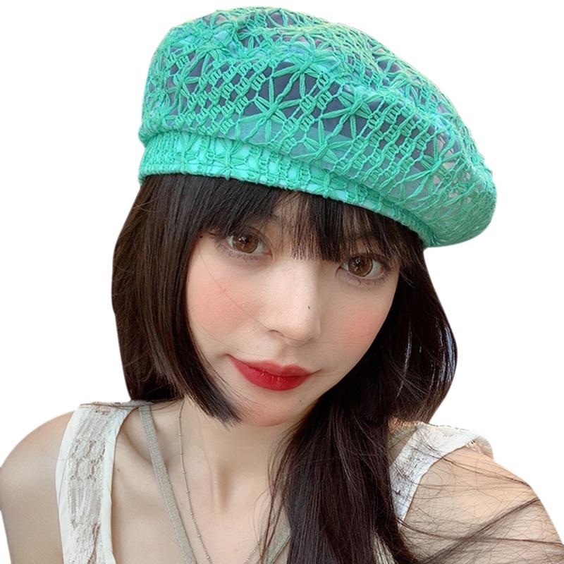 Damen Hüte Malerhut Atmungsaktiv Dünn Sommer Hohl Blumenmuster