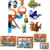 Authentic Octonauts Captain Barnacles Peso Kwazii Plush Figurines Boys Gift Set