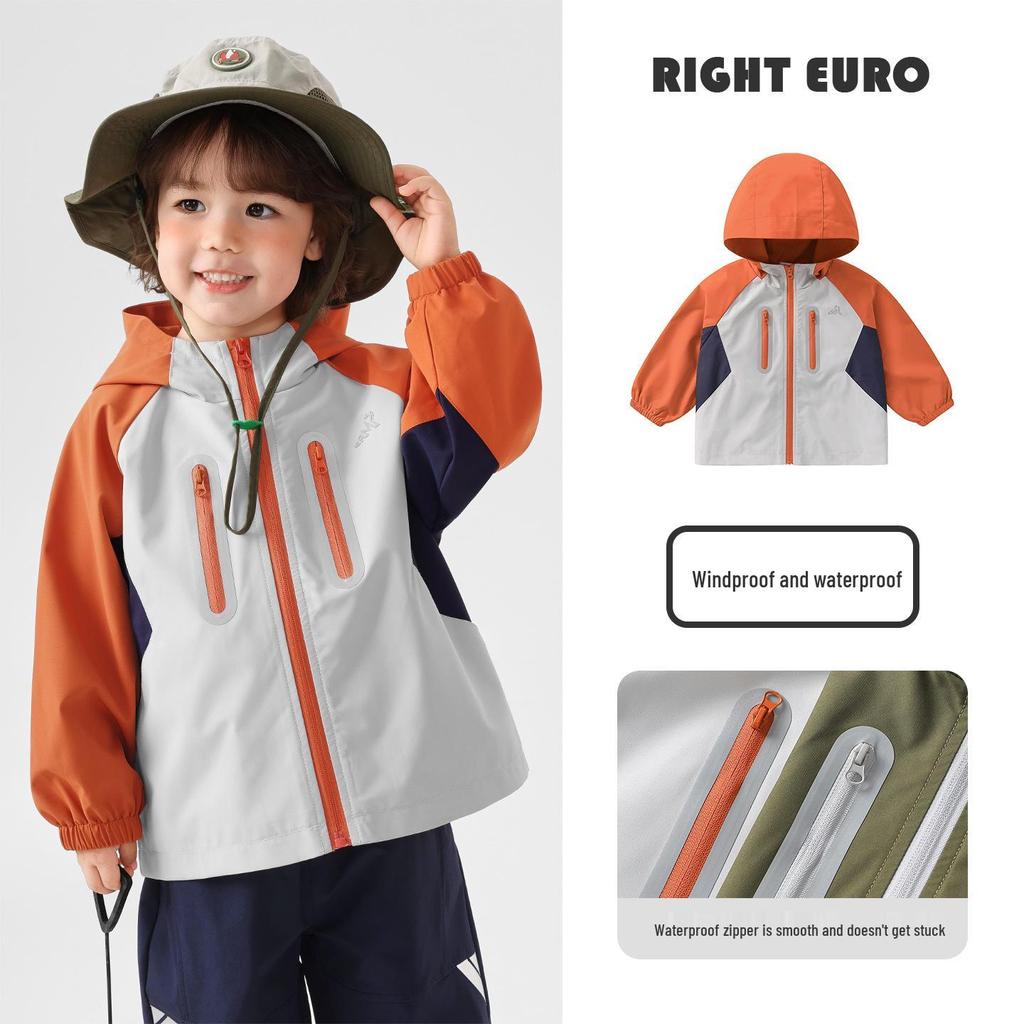 European Kids' Water-Repellent Hooded Jacket - 2026 Spring/Autumn Collection