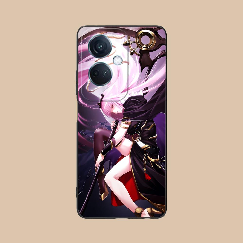 Holo Mori Calliope Matte TPU Mobile Phone Case for OPPO Reno 14 13 12 11 10 9 8 7 6 5 F T Pro 5G Colorful Printing Cover