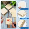 12-30cm Natural Wood Square Slice, Unfinished Wooden Squares Cutouts for DIY Craft, Engraving and Carving, Painting, Door Hanger