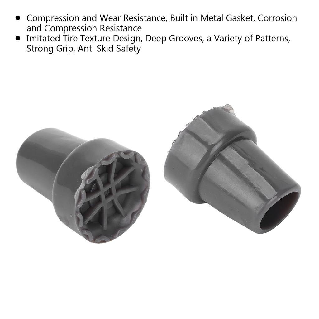 5PCS 22mm Single Angle Cane Tips Imitation Tire Texture Preservative Nonslip Rubber Translucent 7Celsius8in Crutch Tips for Cane