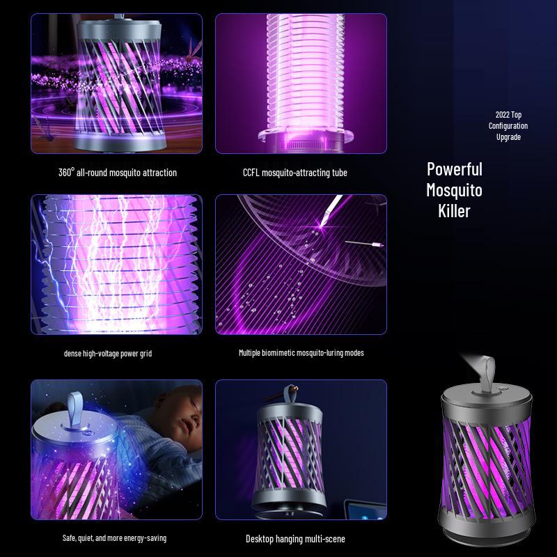 USB Photokatalytische Mückenvernichtungslampe: Elektrischer Schock Lila Licht für Wohnheim & Schlafzimmer