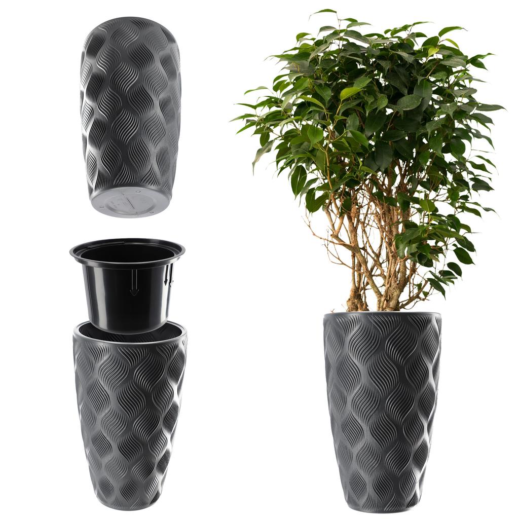 KADAX Pot with Insert Flowerpot Garden White 48.5cm