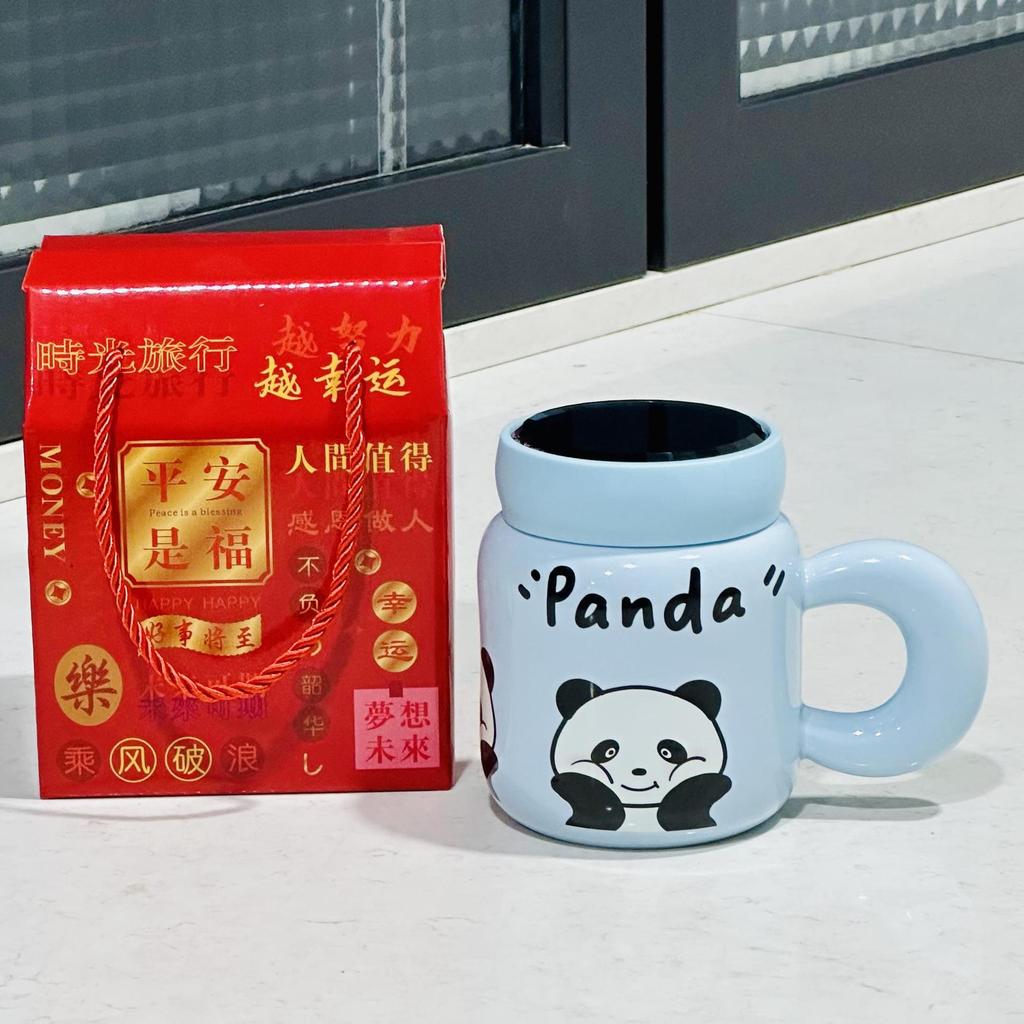 Space-saving Gift Ceramic Cup Home Mug with Lid for Girls High Value Water Cup Anime Cute Cup Souvenir Gift Durable