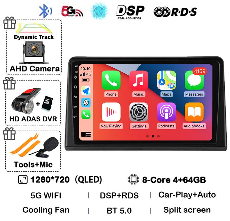 Android 14 Carplay Auto Car Radio For Renault Express 2021 Multimedia Video Player GPS Navigation Autoradio 360 Camera Stereo