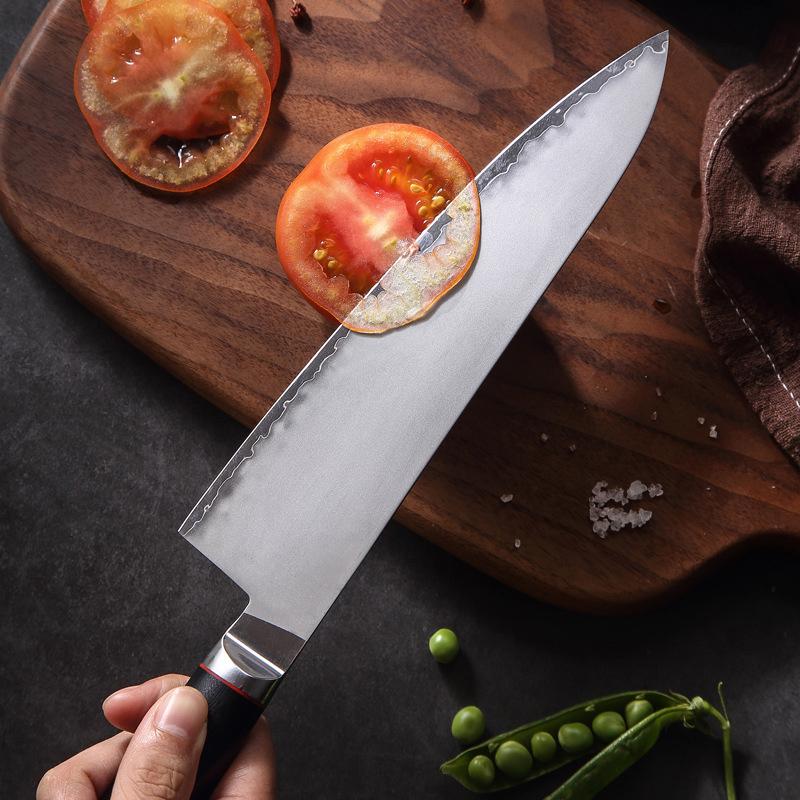 8.3 Inch Chef Knife 3-layers Clad Steel Blade G10 Handle Slicing Vegetables Cleaver Meat Professional Japanese Kitchen Knife