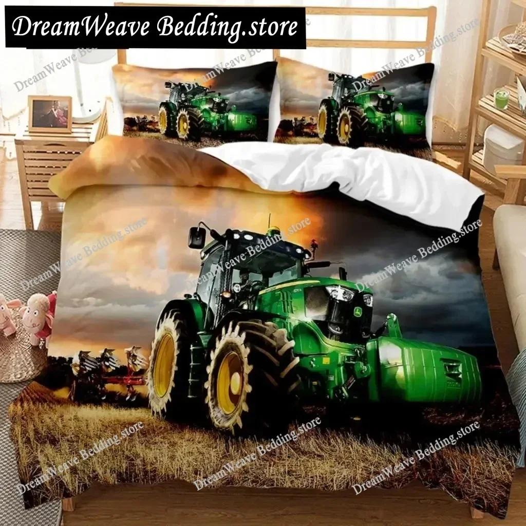 Engineering Vehicle Duvet Cover Set Engineering Vehicle Pickup Truck Off Road Vehicle Polyester Bedding Set Double Queen King741