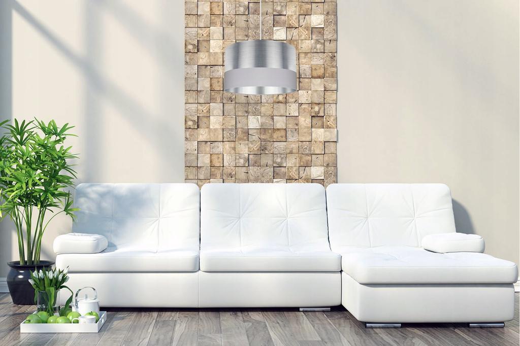 DECKENHÄNGELAMPE CHROMER LAMPENSCHIRM LED