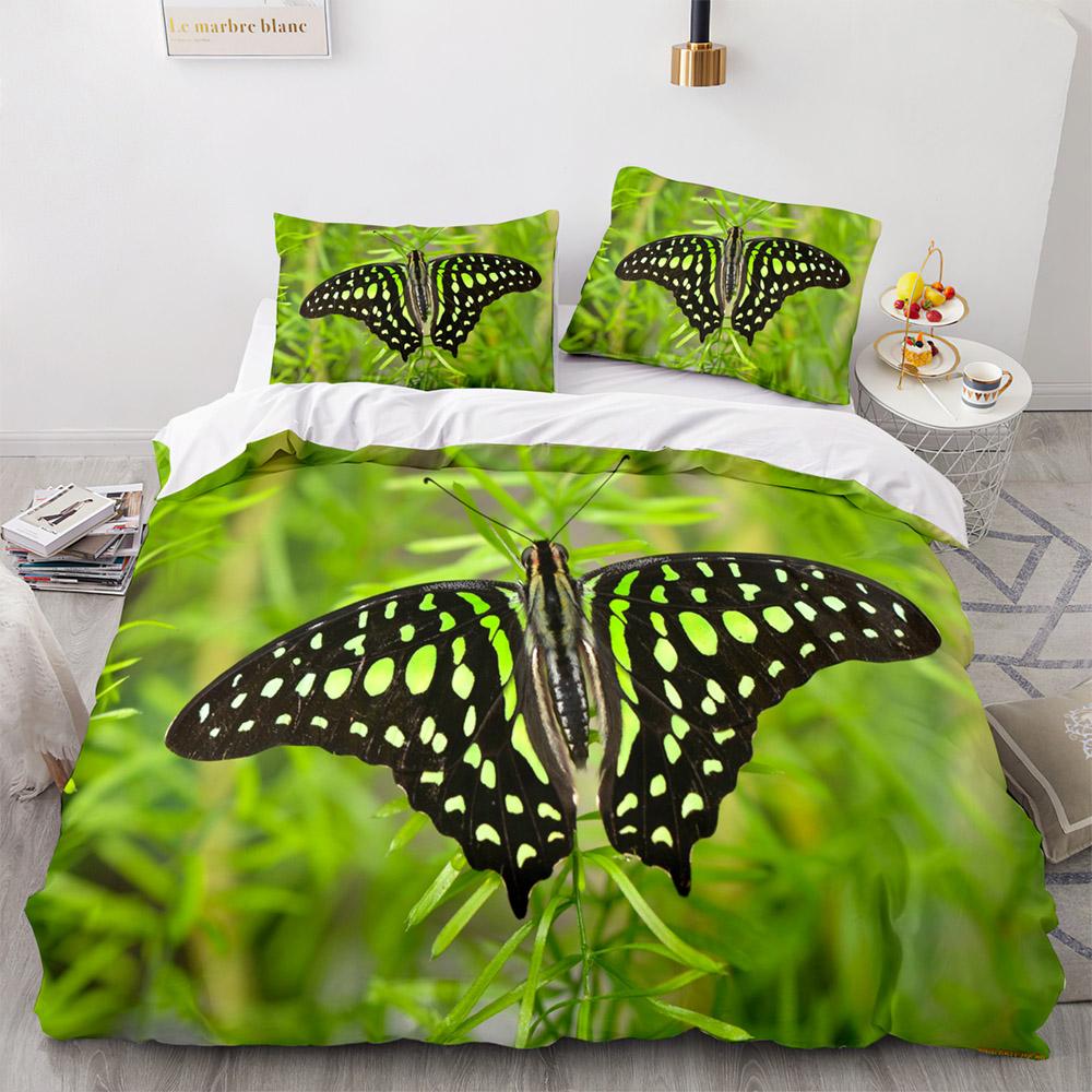 Butterfly Bedding Set Single Twin Full Queen King Size Mountain Elf Bed Set Aldult Kid Bedroom Duvetcover Sets 3D Print 038