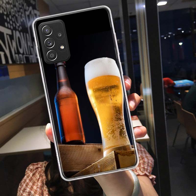 A Fresh Cold Beer Phone Case For Samsung A15 A25 A35 A55 Galaxy A12 A22 A32 A52S A72 A05S A02S A42 J6 J4 A6 A7 A8 A90 A80 J8 A9